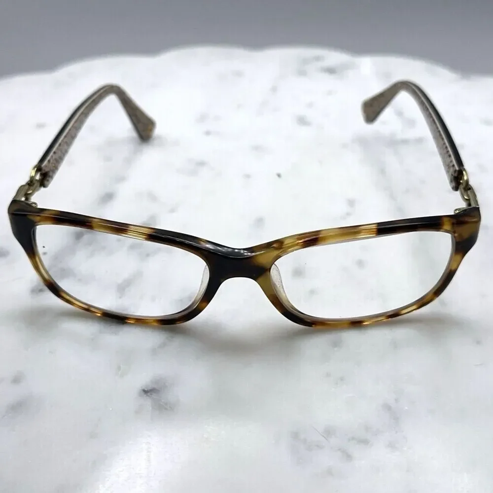 Coach HC 6052F Fannie 5238 Spotty Tortoise Brown Sand Eyeglasses Frames Only 140
